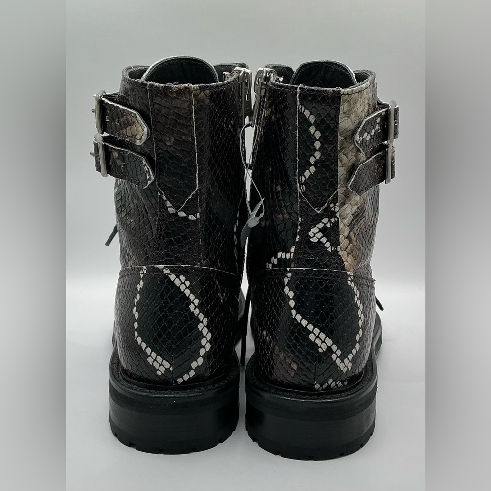 🤎 NEW 🤎Allsaints Brigade Combat Boots Python Pattern - Picture 2 of 16